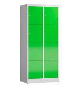 Schließfachschrank ClassiX gelbgrün, lichtgrau X-523425, 8 Schließfächer 80,0 x 50,0 x 180,0 cm