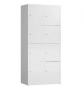 Schließfachschrank ClassiX signalweiß X-523427, 8 Schließfächer 80,0 x 50,0 x 180,0 cm
