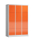 Schließfachschrank ClassiX feuerrot, lichtgrau X-523434, 12 Schließfächer 118,5 x 50,0 x 180,0 cm