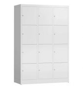 Schließfachschrank ClassiX signalweiß X-523437, 12 Schließfächer 118,5 x 50,0 x 180,0 cm