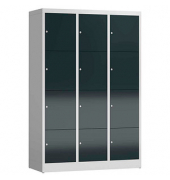 Schließfachschrank ClassiX anthrazit, lichtgrau X-523438, 12 Schließfächer 118,5 x 50,0 x 180,0 cm