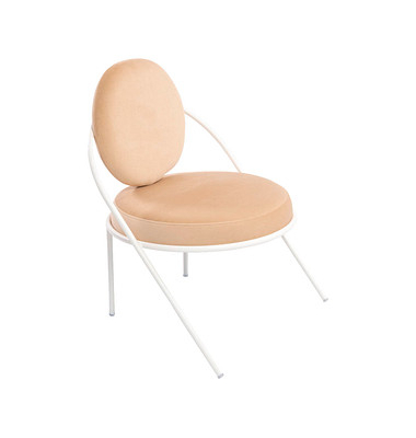 Sessel SATURNE elfenbein weiß Stoff