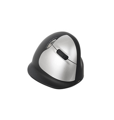 HE Ergo Vertical Mouse Größe L rechts Maus ergonomisch kabellos schwarz, silber
