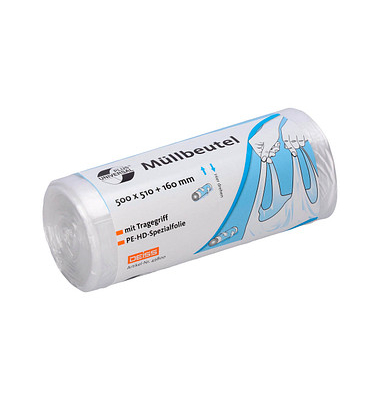 Müllbeutel 49800 UNIVERSAL PLUS, transparent, 30 Liter, mit Griff, extrastark Müllbeutel 49800 UNIVERSAL PLUS, transparent, 30 Liter, mit Griff, extrastark