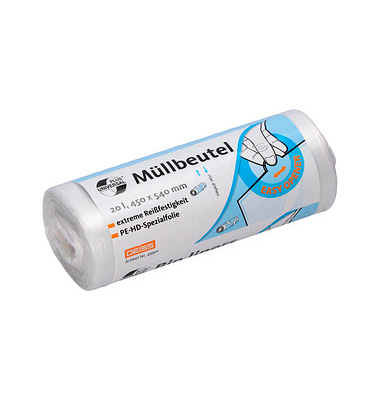 Müllbeutel 49901 UNIVERSAL PLUS, transparent, 20 Liter, extrastark