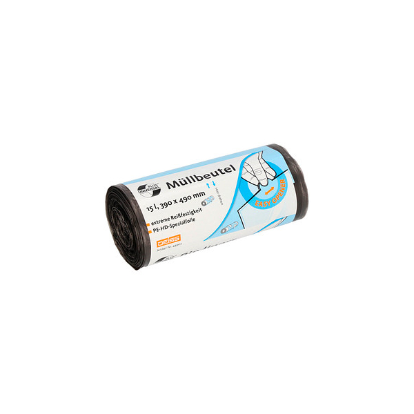 4001553711166 - DEISS UNIVERSAL PLUS Mülltüte 15 Liter grau Anwenderfreundlicher Müllbeutel mit hoher Stabilität Maße (B x L) 390 x 490 mm 1 Rolle = 50 Stück 4001553711166 - DEISS UNIVERSAL PLUS Mülltüte 15 Liter grau Anwenderfreundlicher Müllbeutel mit hoher Stabilität Maße (B x L) 390 x 490 mm 1 Rolle = 50 Stück