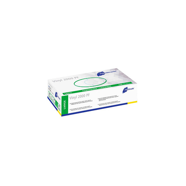 4250016400295 - Meditrade® Vinyl 2000 PF Untersuchungshandschuh Einmalhandschuh Ungepudert unsteril 100% DEHP-frei 1 Packung = 100 Stück Größe L 4250016400295 - Meditrade® Vinyl 2000 PF Untersuchungshandschuh Einmalhandschuh Ungepudert unsteril 100% DEHP-frei 1 Packung = 100 Stück Größe L