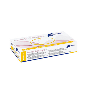 Einweghandschuhe Gentle Skin compact+, Latex, weiß, Größe 6 / XS,