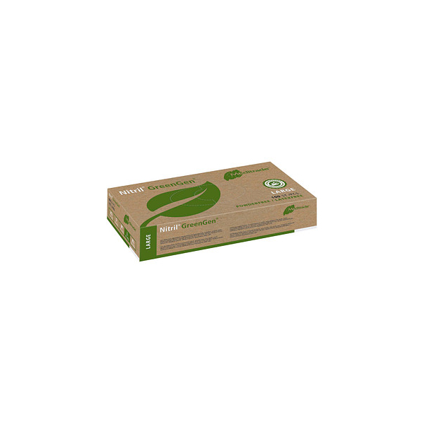 4250016484493 - Einweghandschuhe Nitril GreenGen 1293L lebensmittelecht grün Größe L 9 Nitril 4250016484493 100 Stück 4250016484493 - Einweghandschuhe Nitril GreenGen 1293L lebensmittelecht grün Größe L 9 Nitril 4250016484493 100 Stück