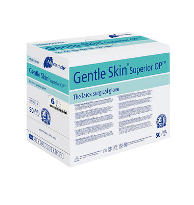 Einweghandschuhe Gentle Skin Superior OP, Latex, weiß, Größe 6,