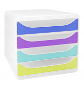 Schubladenbox BIG-BOX 310399D 4Schübe chromaline sort