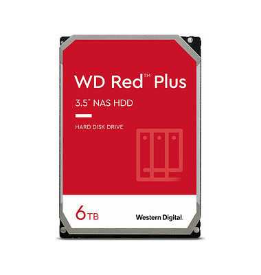 interne Festplatte Red Plus WD60EFPX, silber, 3,5 Zoll (8,89cm), 6 TB, HDD interne Festplatte Red Plus WD60EFPX, silber, 3,5 Zoll (8,89cm), 6 TB, HDD