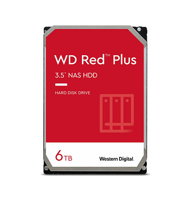 interne Festplatte Red Plus WD60EFPX, silber, 3,5 Zoll (8,89cm), 6 TB, HDD