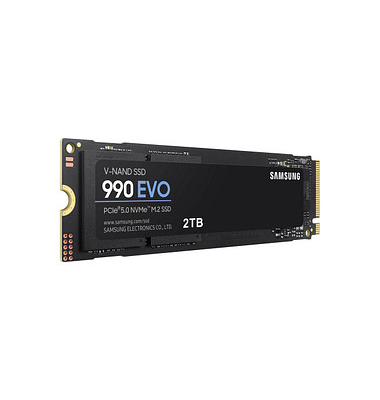 interne Festplatte 990 EVO MZ-V9E2T0BW, schwarz, M.2, 2 TB, SSD