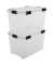 Aufbewahrungsbox Water Proof 6171, außen 39x59x44cm, Polypropylen transparent/schwarz