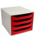 Schubladenbox Ecobox 2286107D A4+ 4Schübe offen grrt