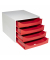 Schubladenbox Ecobox 2286107D A4+ 4Schübe offen grrt
