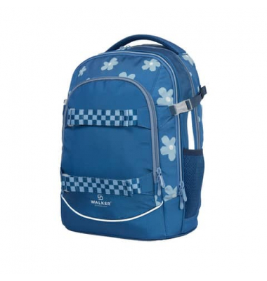 Schulrucksack Uni 90ies Flower Blue