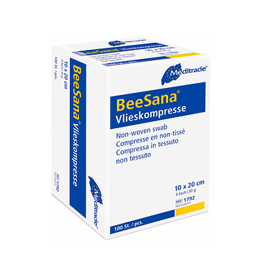 Vlies-Kompressen BeeSana 1792 weiß 20,0 x 10,0 cm Vlies-Kompressen BeeSana 1792 weiß 20,0 x 10,0 cm