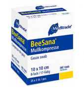 Mull-Kompressen BeeSana 1045 weiß 10,0 x 10,0 cm