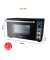 KB E300 Minibackofen 1.500 W schwarzsilber