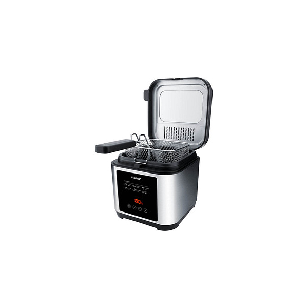 4011833200365 - DF 150 Fritteuse 1200 W Timerfunktion stufenloser Temperaturregler mit Display Edelstahl Schwarz 4011833200365 - DF 150 Fritteuse 1200 W Timerfunktion stufenloser Temperaturregler mit Display Edelstahl Schwarz