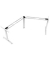 Schreibtischgestell, elektrisch höhenverstellbar, bis 125cm (H), 130-160x53/70cm (BxT), T-Fuß-Gestell, weiß