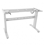 elektrisch höhenverstellbares Schreibtischgestell weiß ohne Tischplatte, T-Fuß-Gestell weiß 130,0 - 160,0 x 57,0 cm