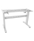 Schreibtischgestell, elektrisch höhenverstellbar, 70-120cm (H), 130-160x57cm (BxT), T-Fuß-Gestell, weiß