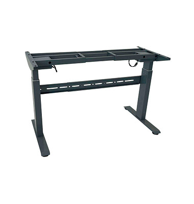 elektrisch höhenverstellbares Schreibtischgestell schwarz ohne Tischplatte, T-Fuß-Gestell schwarz 130,0 - 160,0 x 57,0 cm
