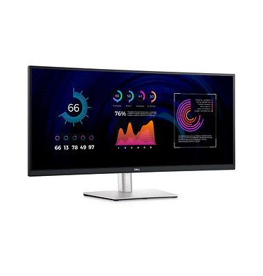  Monitor P3424WE DELL-P3424WE, UW-QHD (3440x1440 Pixel), 5 ms, schwarz/silber