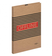 Klemmbrettmappe Offline 44015-15, A4, bunt, recycelbarem Kraftkarton