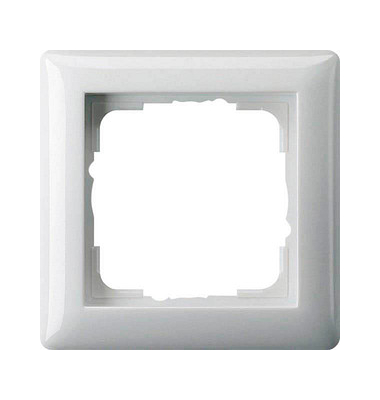 1-fach Steckdosenrahmen weiß 8,1 x 8,1 cm 1-fach Steckdosenrahmen weiß 8,1 x 8,1 cm