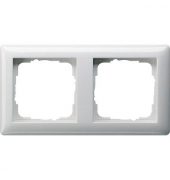 2-fach Steckdosenrahmen weiß 15,2 x 8,1 cm