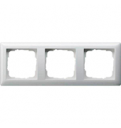3-fach Steckdosenrahmen weiß 22,3 x 8,1 cm