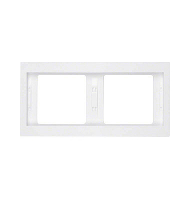 2-fach Steckdosenrahmen weiß 15,8 x 8,1 cm 2-fach Steckdosenrahmen weiß 15,8 x 8,1 cm