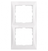 2-fach Steckdosenrahmen weiß 15,2 x 8,1 cm