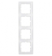 4-fach Steckdosenrahmen weiß 29,4 x 8,1 cm