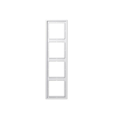 4-fach Steckdosenrahmen weiß 29,4 x 8,1 cm