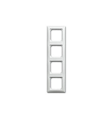 4-fach Steckdosenrahmen weiß 29,4 x 8,1 cm