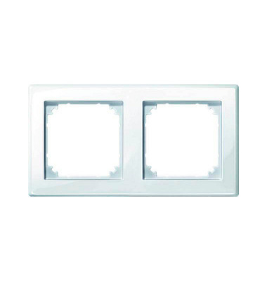 2-fach Steckdosenrahmen weiß 15,2 x 8,1 cm
