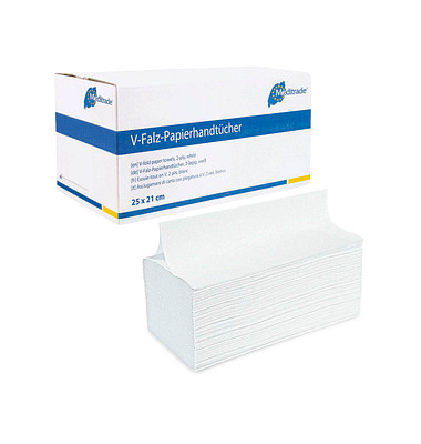 Papierhandtücher 6721 V-Falzung 2-lagig