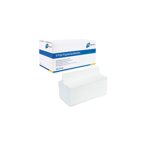 4250016498308 - Meditrade® Papierhandtücher 6721 Zick-Zack-Falzung 2-lagig 3150 St 4250016498308 - Meditrade® Papierhandtücher 6721 Zick-Zack-Falzung 2-lagig 3150 St