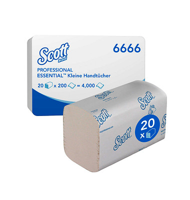Papierhandtücher 6666 Essential Interfold-Falzung 2-lagig 4.000 Tücher