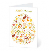 Osterkarten Ostern Ei LU889 11,5cm x 17,5cm (BxH) 260g Motiv Chromopapier FSC