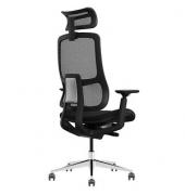 Bürostuhl, T2-BH-02 Stoff schwarz, Gestell alu