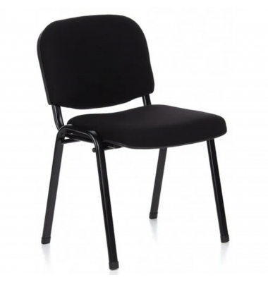 Besucherstuhl XT 600, schwarz / schwarz, ohne Armlehnen, 4-Fuß-Gestell