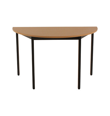 Schreibtisch 120DRHN buche halbrund 120x60 cm (BxT)