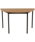 Schreibtisch, 74cm (H), 120x60cm (BxT), halbrund, buche / schwarz