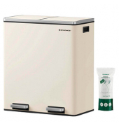 Mülltrenner 2 x 30,0 l cremeweiß